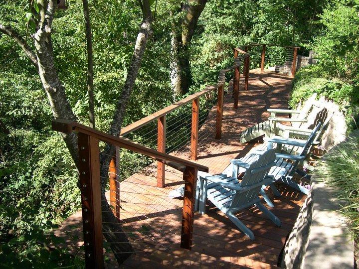 Picture of Gardens of the Wine Country built this creekside deck. - Gardens of the Wine Country Inc.