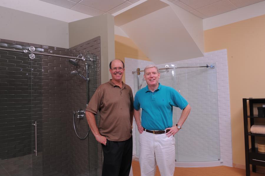 Picture of Another happy ReBath customer with his bathroom design consultant! - Re-Bath by Schicker