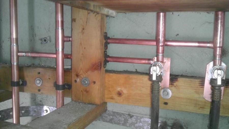 Picture of A recent copper repiping project by Gladiator Repipe - Gladiator Repipe, Inc.