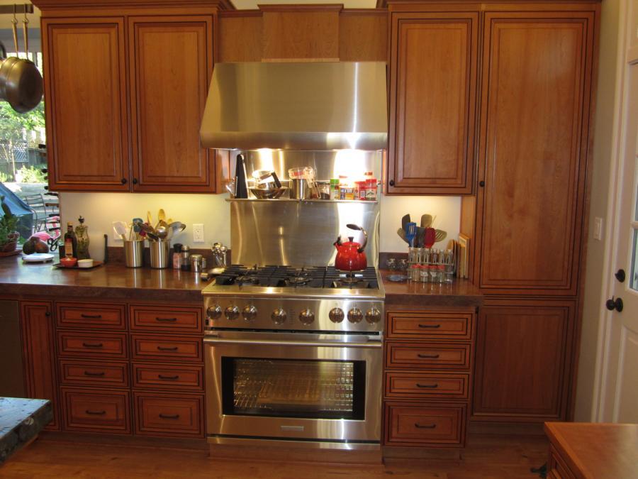 Picture of This custom soffit integrates custom cabinets with the rest of the kitchen. - Century Cabinets