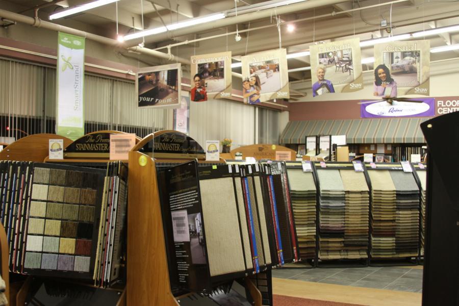 Picture of Rafael Floors' San Rafael showroom features a wide variety of carpet products. - Rafael Floors, Abbey Carpet Center