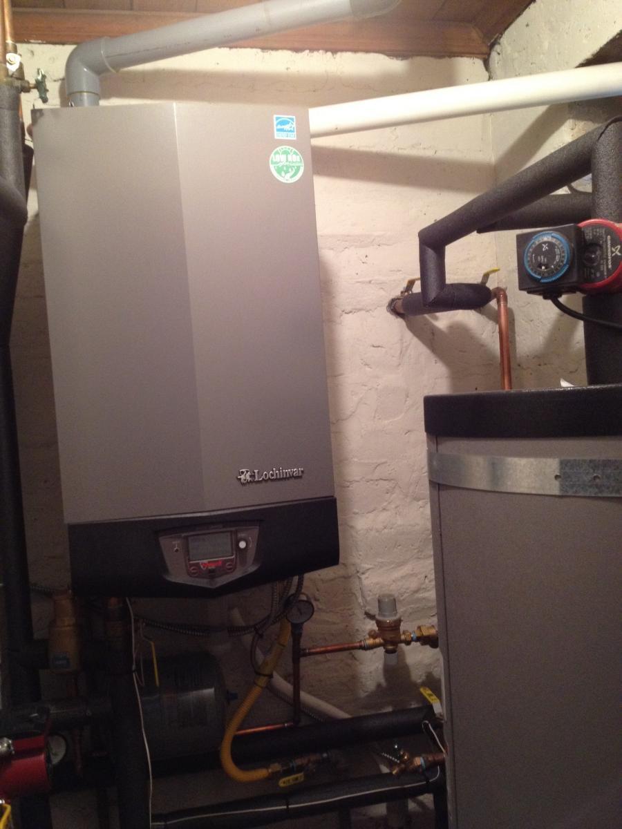 Picture of Savior Plumbing installed this boiler unit in a home in Danville. - Savior Plumbing, Inc.