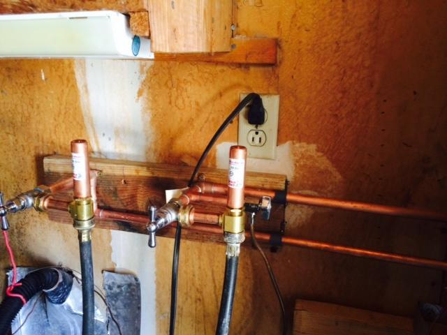 Picture of A partial re-pipe job at a customer's house in Los Gatos - Rayne Plumbing and Sewer Service, Inc.