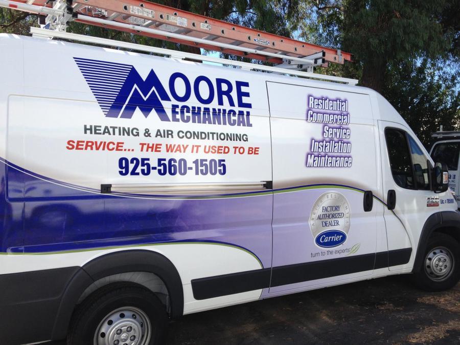 Picture of One of Moore Mechanicals fully stocked service vans - Moore Mechanical Heating & Air Conditioning
