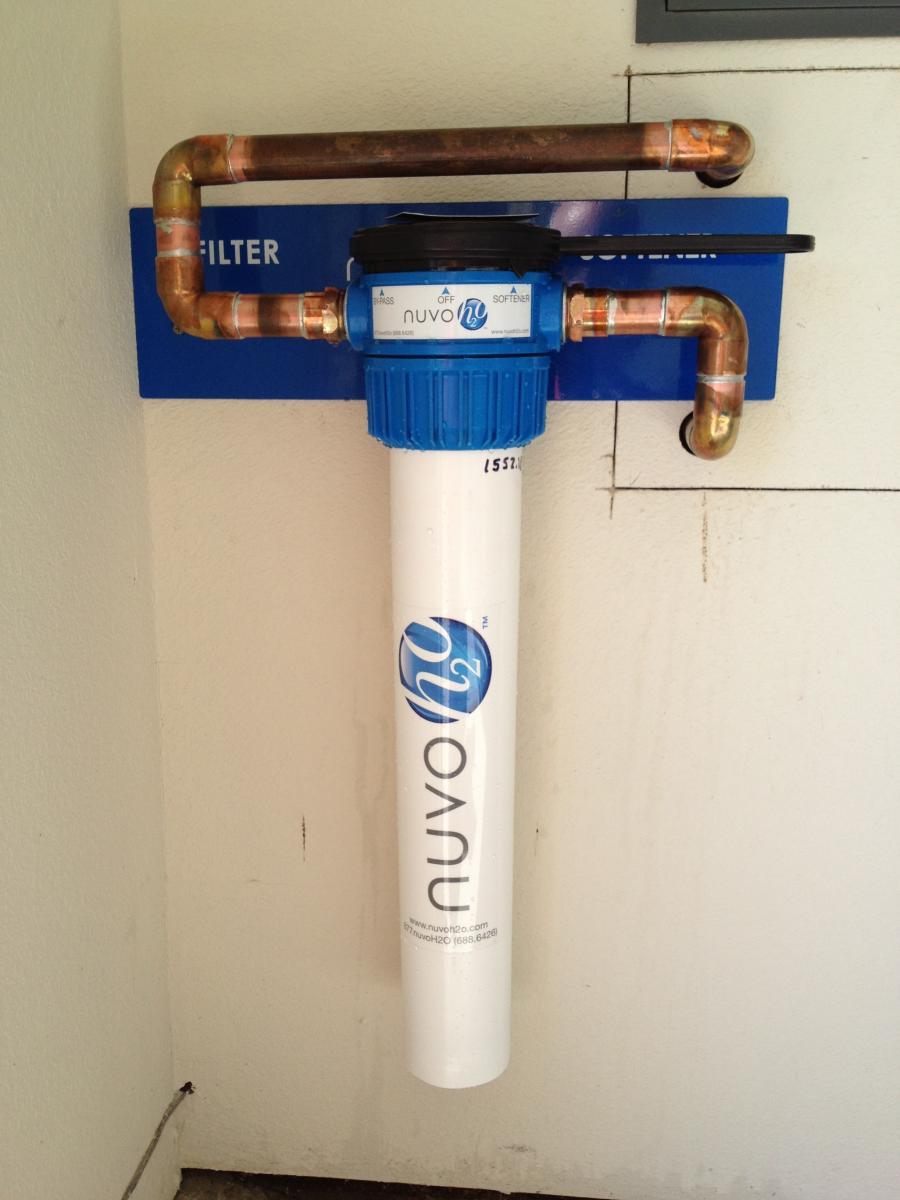 Picture of Savior Plumbing installed this NuvoH2O citrus-based water treatment system in a home in Pleasanton. - Savior Plumbing, Inc.