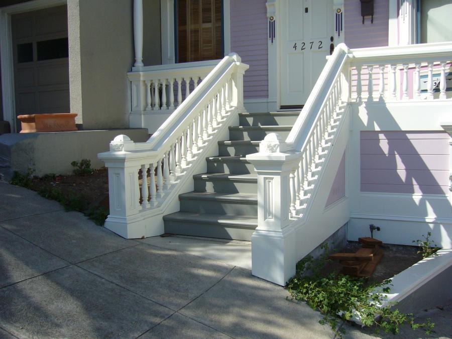 Picture of After this Victorian porch in Noe Valley was damaged by a runaway truck Christopher Wells Construction replaced and upgraded it - Christopher Wells Construction, Inc.