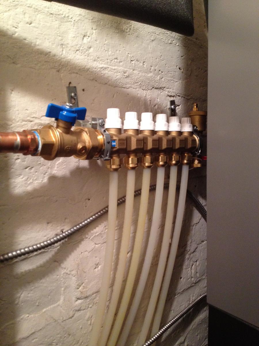 Picture of A recent radiant heating system installation by Savior Plumbing - Savior Plumbing, Inc.