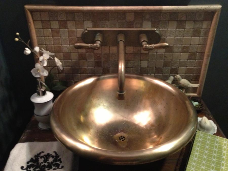 Picture of Savior Plumbing recently installed this sink in a customer's bathroom. - Savior Plumbing, Inc.