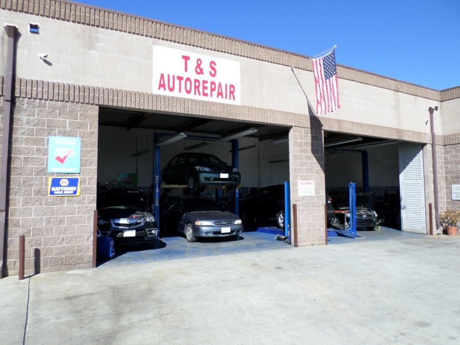 Picture of T & S Auto Repair's service bays feature dual lifts. - T & S Auto Repair
