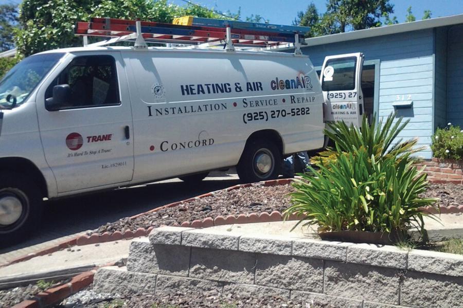Picture of One of Clean Air HVAC's fully-stocked service vans. - Clean Air HVAC, Inc.