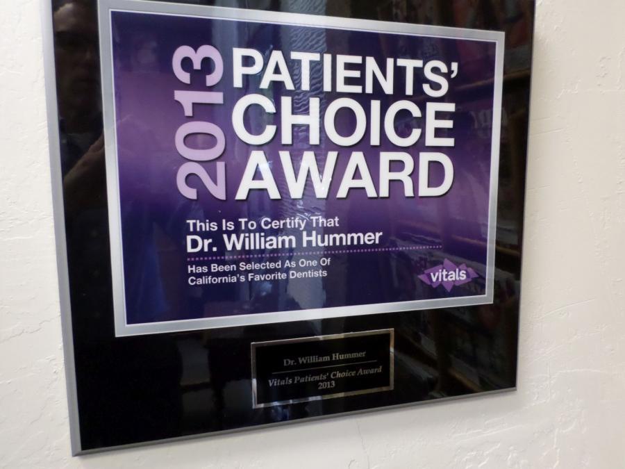 Picture of Dr. Hummer was awarded the 2013 Vitals Patients' Choice Award. - William R. Hummer, DDS
