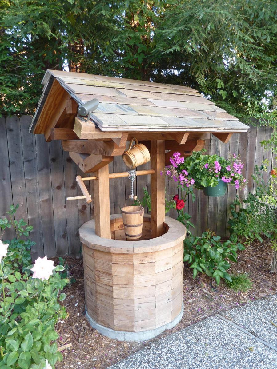 Picture of Owner Vic Cvijanovic built this decorative well for his wife. - Pacific Landscaping
