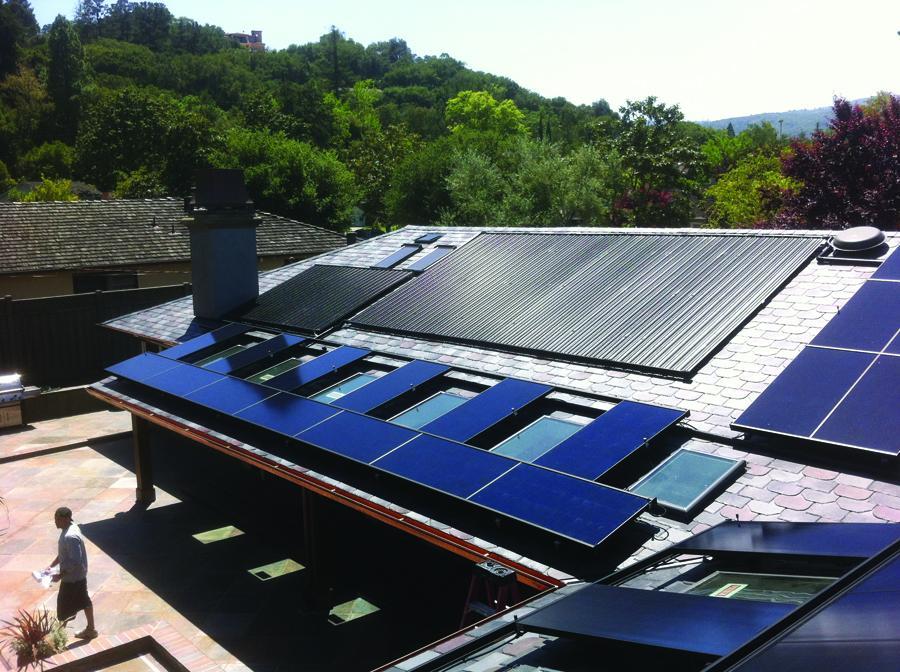 Picture of This design optimizes roof space for solar thermal and solar panels. - Freedom Solar, Inc
