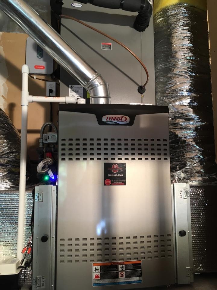 Picture of Perfect Star Heating and Air Conditioning installed this 5-ton Lennox high-efficiency system with Honeywell zoning and ultraviolet purification combined with electrostatic filtration. - Perfect Star Heating and Air Conditioning