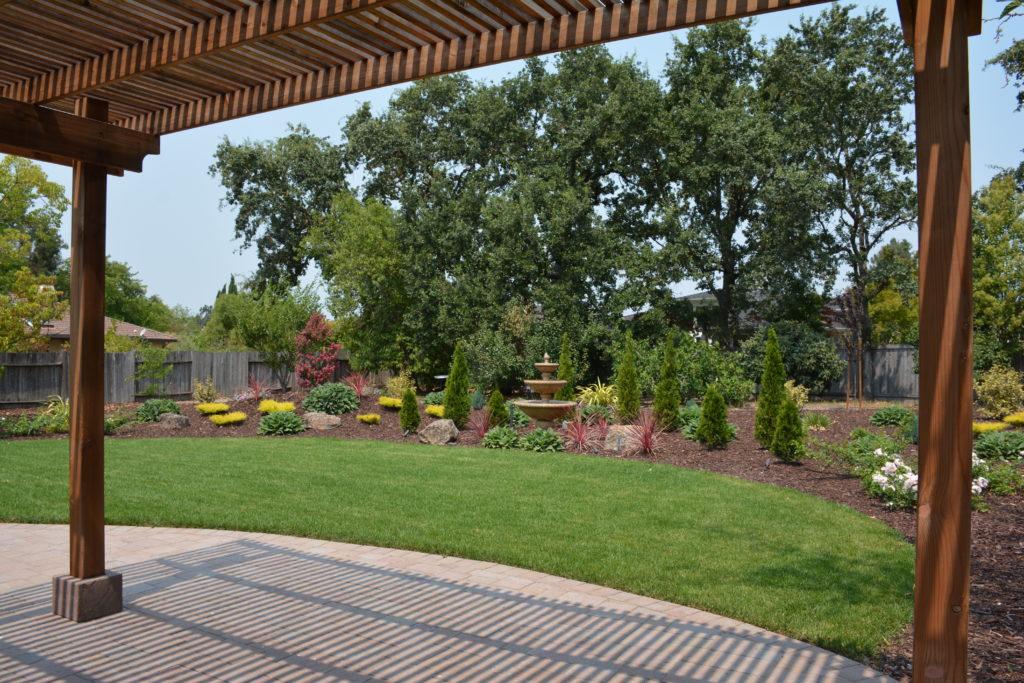 Picture of This project features a paver patio a redwood pergola and new gardens. - Manzanita Landscape Construction, Inc.