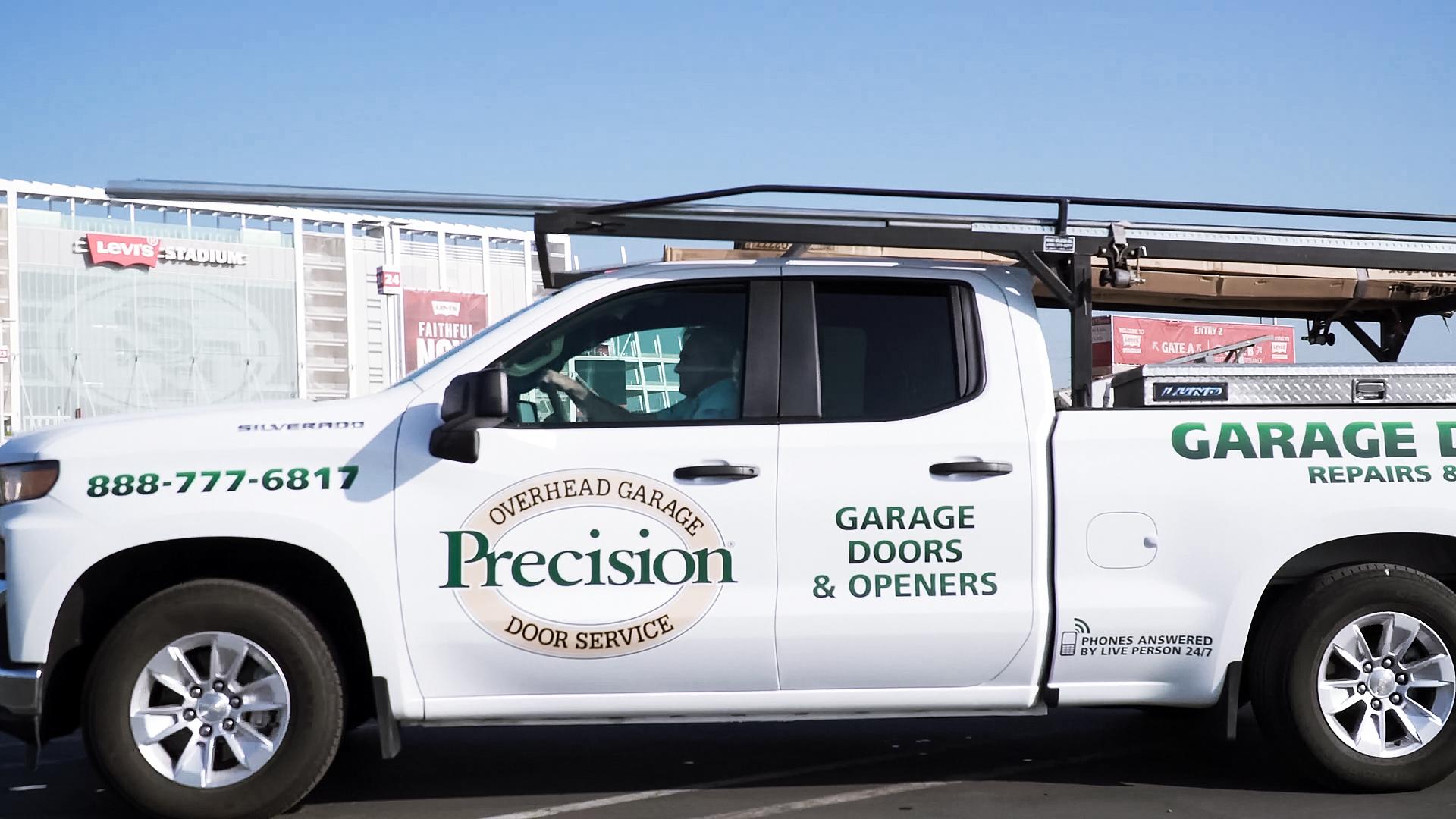 Picture of One of Precision Door Services of the Bay Area's service trucks - Precision Door Services of the Bay Area