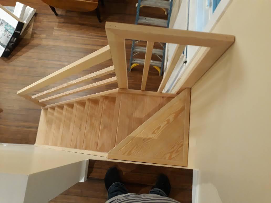 Picture of Green Living Builders installed this wood staircase. - Green Living Builders LLC