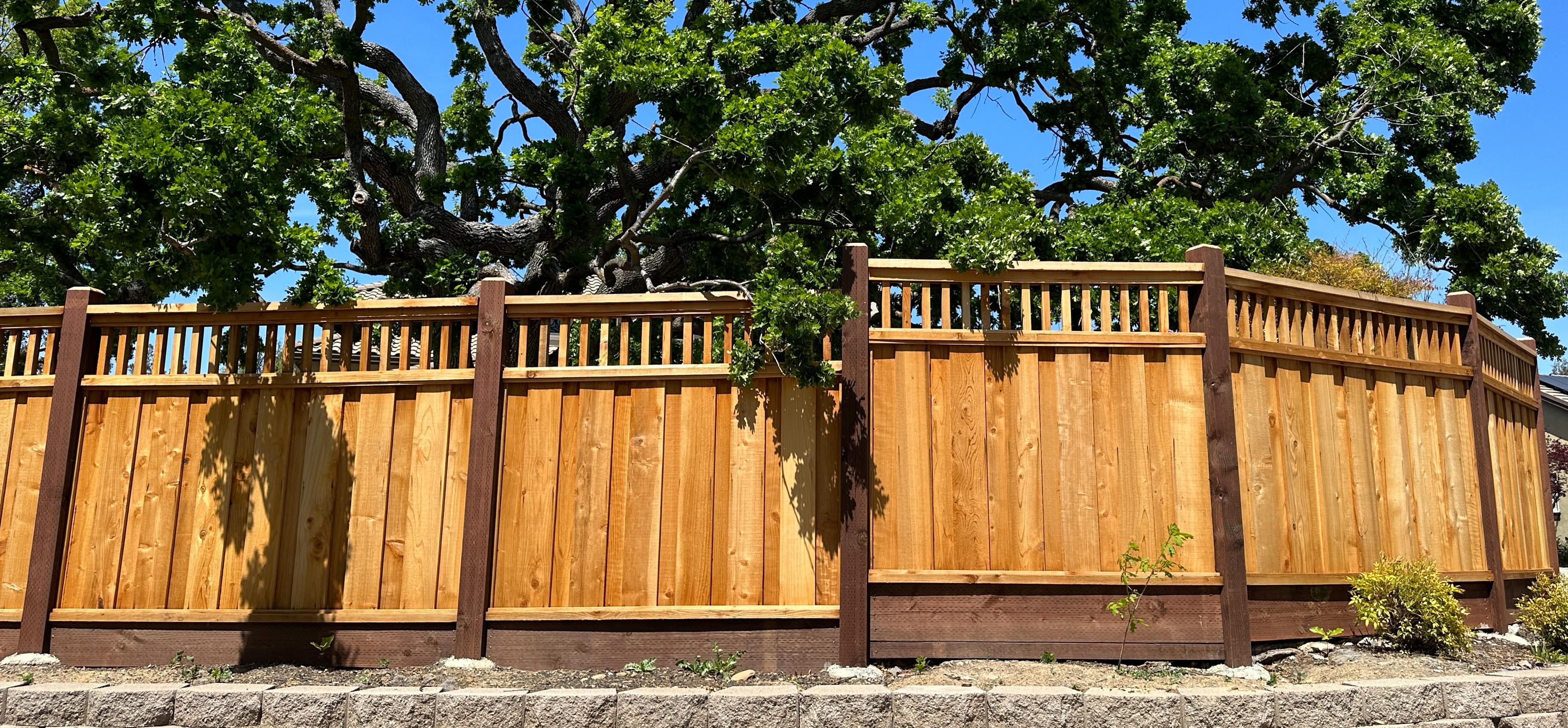 Picture of California Fences installed this redwood fence on a client's property. - California Fences, Inc.