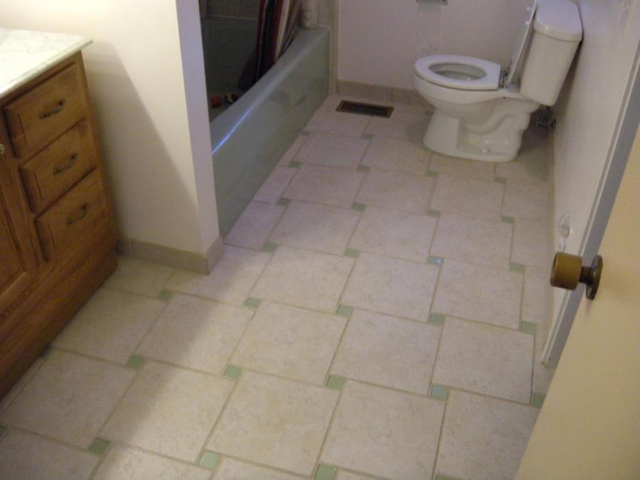 Picture of A recent bathroom floor project by DC Tile and Stone - DC Tile and Stone