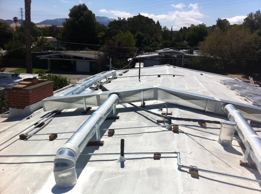 Picture of A recent custom ducting job on a client's roof - AIS Heating & Air Conditioning
