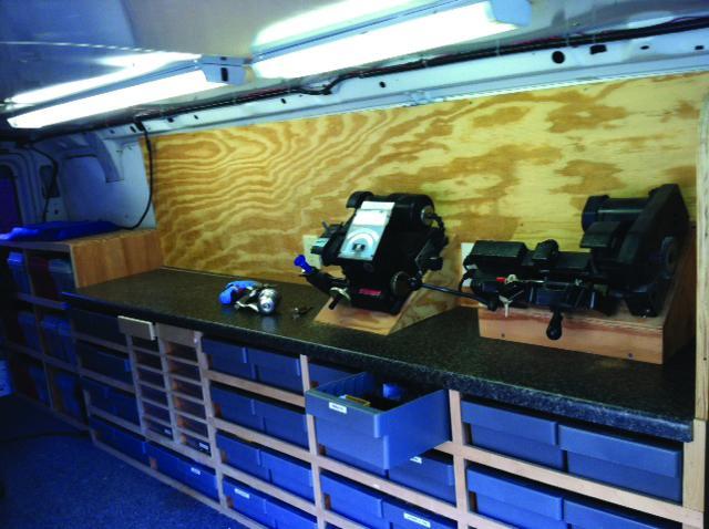 Picture of Inside a First Lock & Security mobile workshop - First Lock & Security Technologies