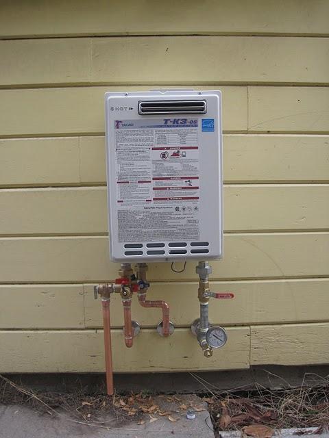 Picture of Takagi Tk-3 tankless water heater installation - Albert Nahman Plumbing, Heating and Cooling