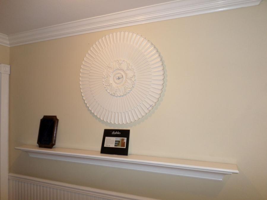 Picture of This ceiling medallion is used as a decorative element. - Moulding Masters Of California