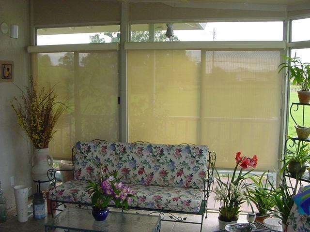 Picture of Solar roll shades can make a sunroom more usable. - Creative Window Fashions, Inc.