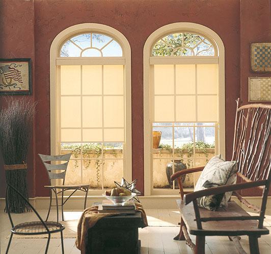 Picture of Keep the unique look of your windows and still get UV protection (2 arched windows) - Creative Window Fashions, Inc.
