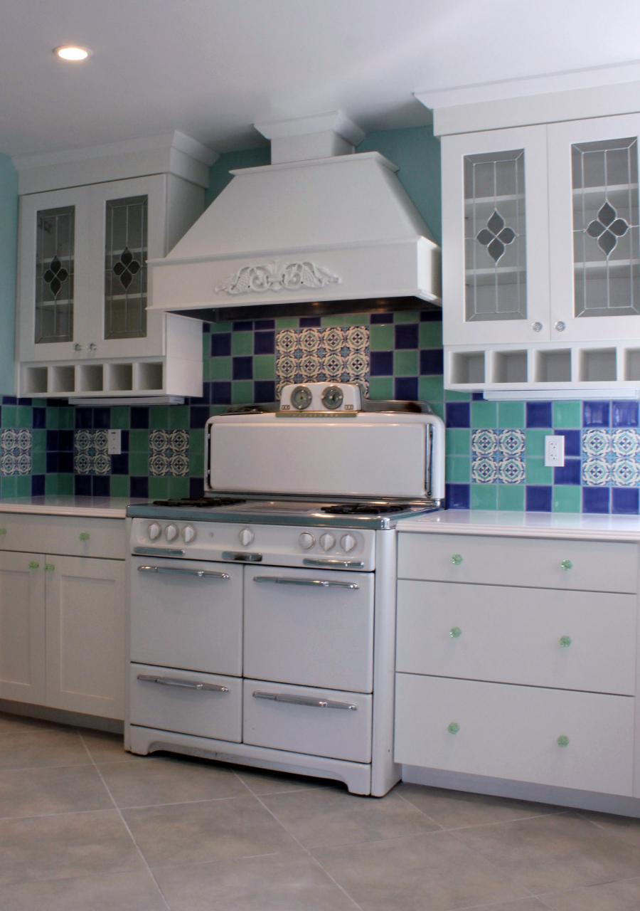 Picture of This East Bay kitchen remodel features vintage appliances and custom tilework. - Home Healing Renovations Inc