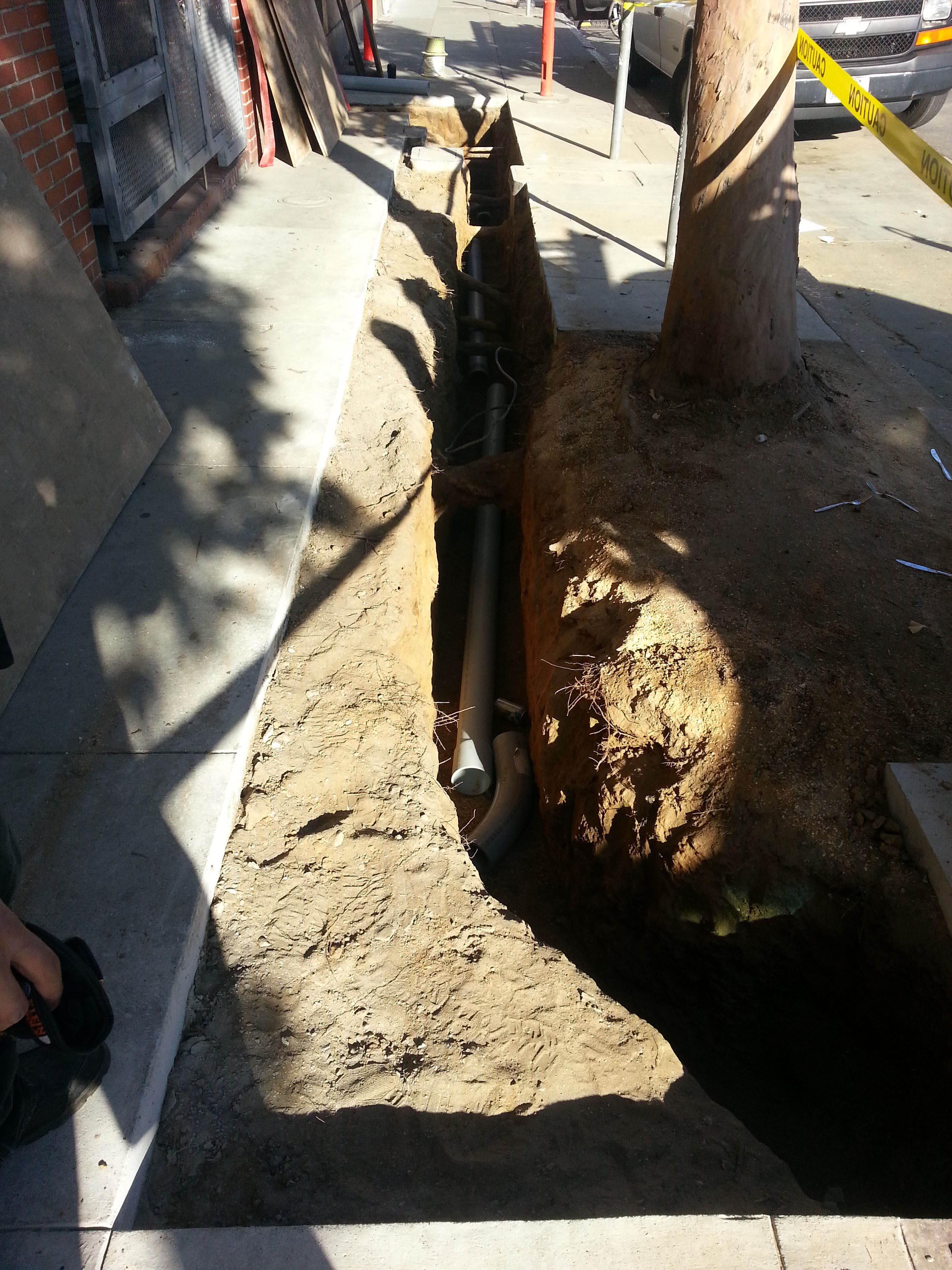 Picture of REFCorp prepared this trench for new electrical service. - REFCorp