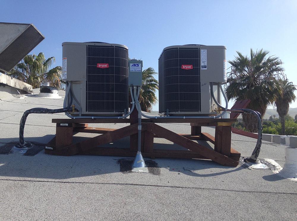 Picture of AIS Heating & Air Conditioning installed these air conditioning systems on a 120-year-old building in Fremont. - AIS Heating & Air Conditioning