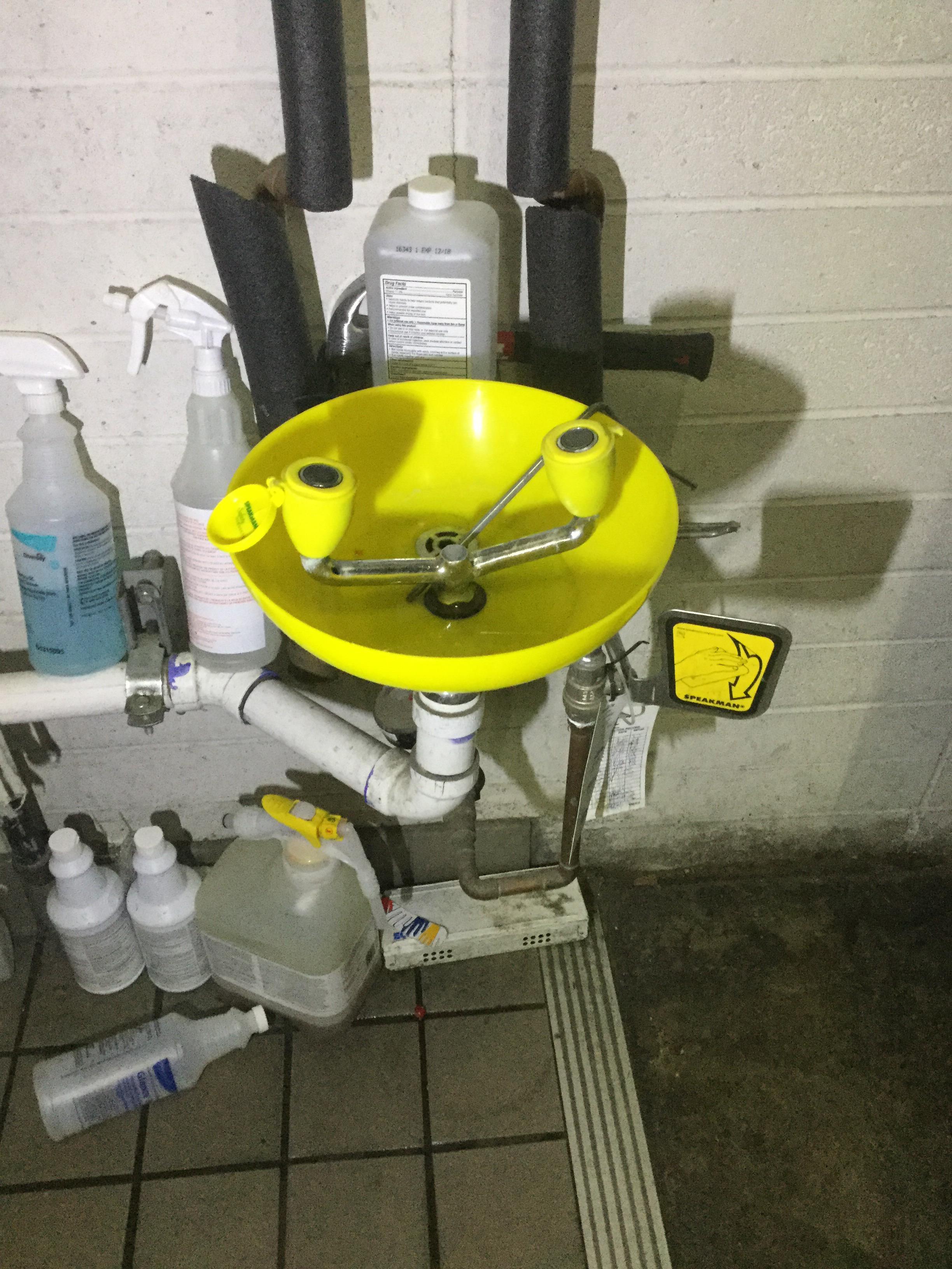 Picture of Absolute Plumbing and Drain installed this eyewash station. - Absolute Plumbing and Drain