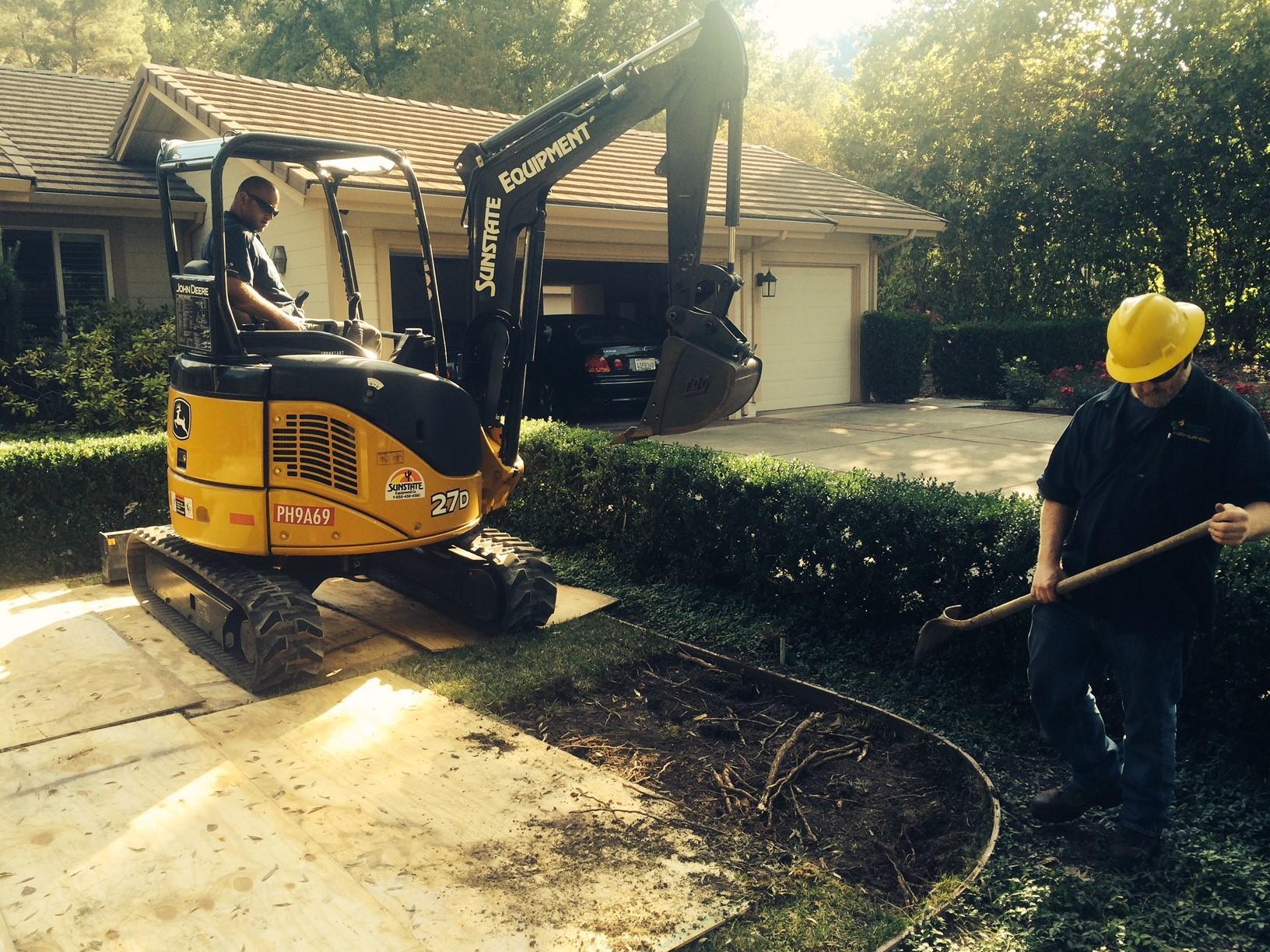 Picture of A front yard sewer repair project by Absolute Plumbing and Drain - Absolute Plumbing and Drain