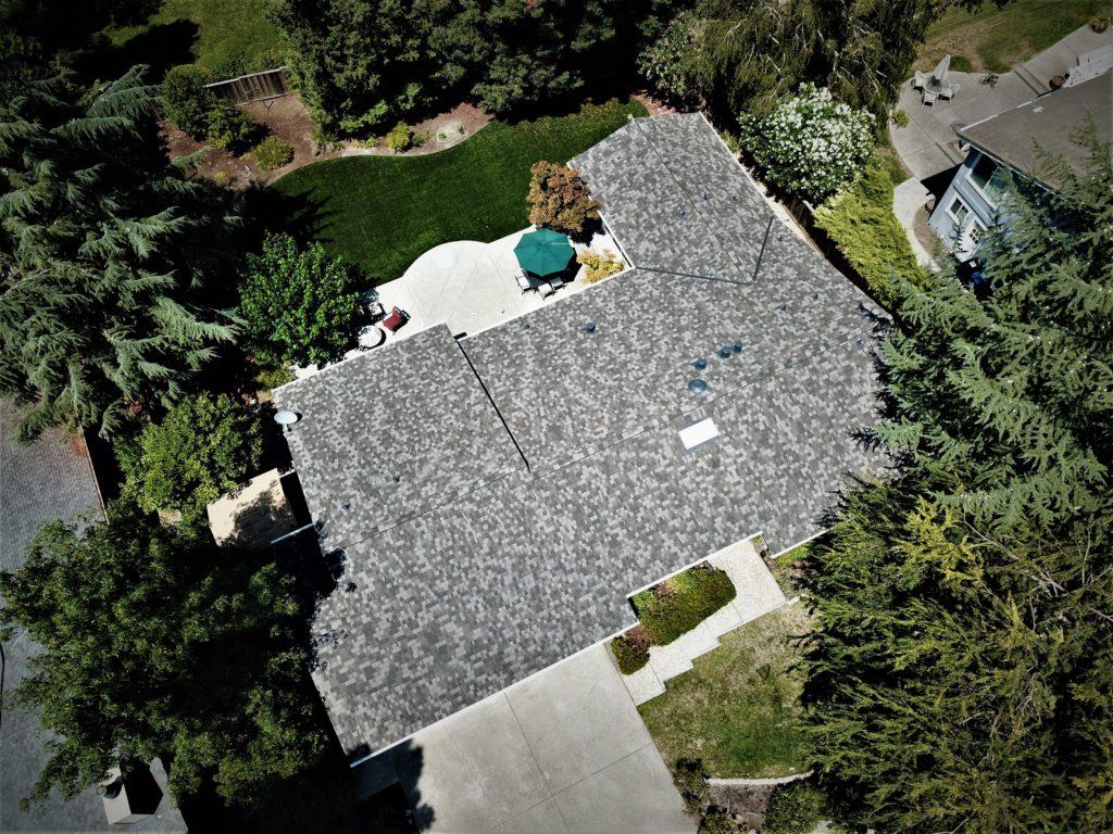 Picture of An aerial view of a recent project by PRI-Premiere Roofing - PRI-Premiere Roofing Inc.