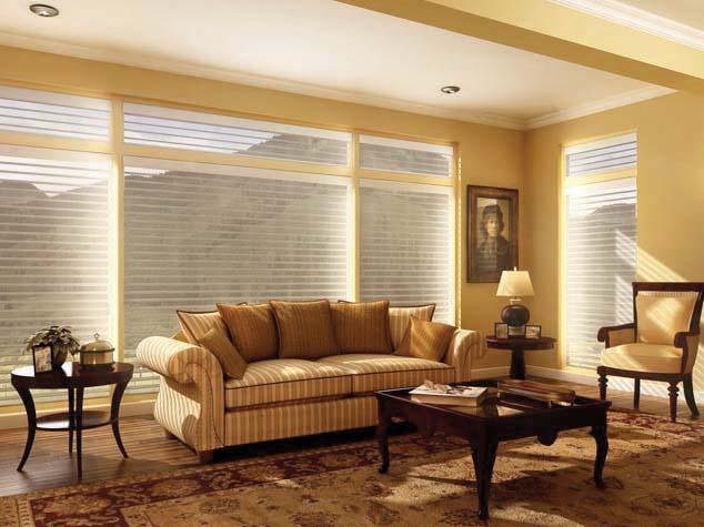 Picture of Hunter Douglas window coverings provide excellent light control. - Creative Window Fashions, Inc.