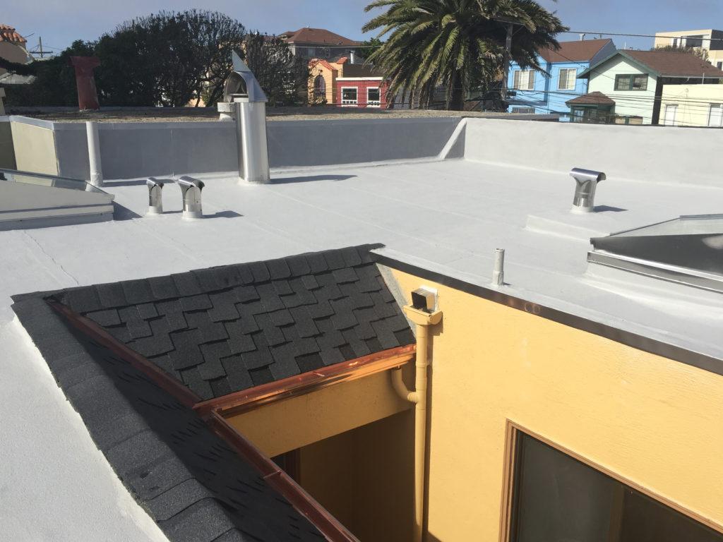 Picture of A recent flat roof installation in San Francisco by Sure Roofing & Waterproofing - Sure Roofing & Waterproofing