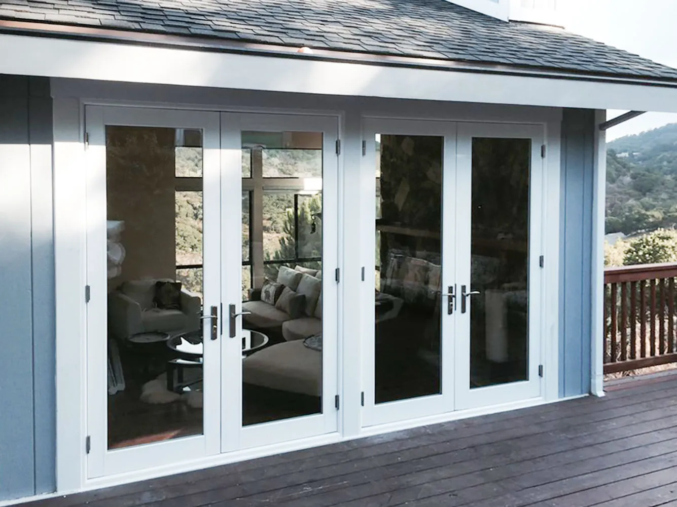 Picture of The serene reflection of a sunlit landscape in the pristine glass of Abstract Windows' expertly installed doors hints at the seamless connection between interior comfort and exterior beauty. Recognized for expertise and quality, Abstract Windows consistently achieves a Highest in Quality rating. Copyright ©2025 Diamond Certified Resource - Abstract Windows