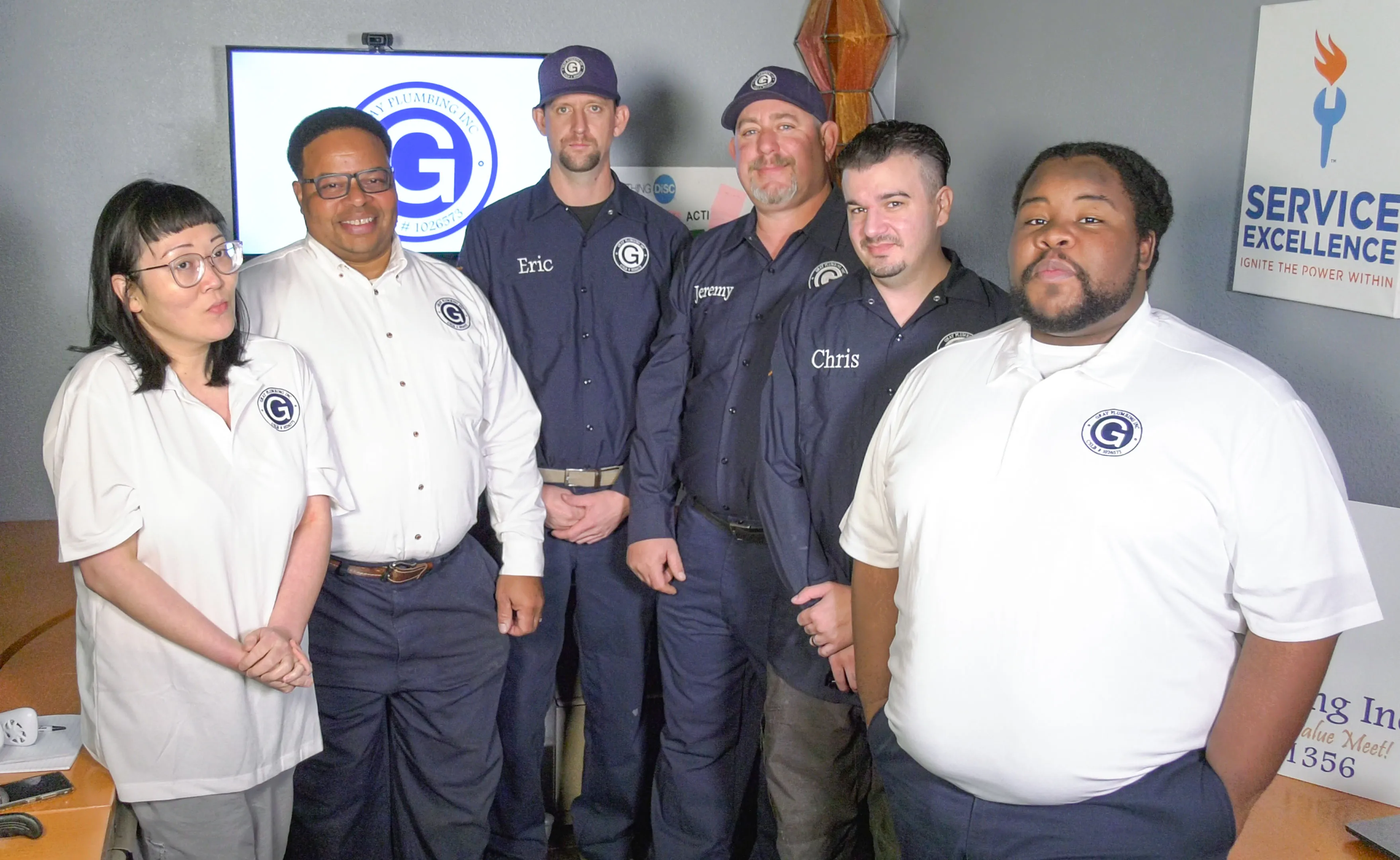 Picture of In a cohesive team display, Gray Plumbing Inc. showcases its commitment to excellence with a group of dedicated professionals. Their unity reflects a focus on quality outcomes and high customer satisfaction ratings. Copyright ©2025 Diamond Certified Resource

 - Gray Plumbing Inc