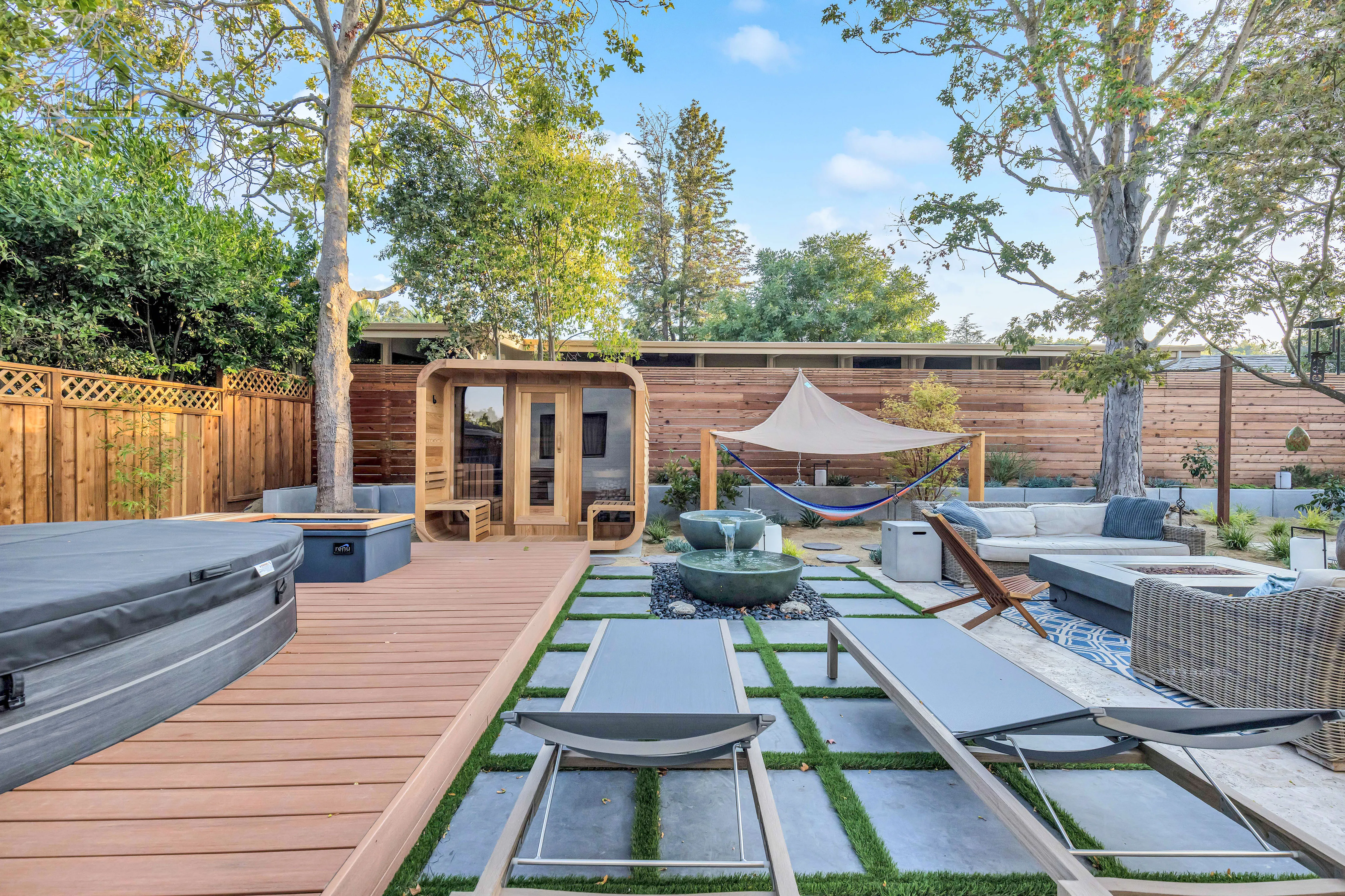 Picture of In this stunning outdoor retreat, NuHome Remodeling combines modern elegance with natural tranquility. Their attention to detail is evident in the seamless integration of the sauna and lounging areas. This commitment to quality outcomes is why they consistently achieve a Highest in Quality rating. Copyright ©2025 Diamond Certified Resource

 - NuHome Remodeling