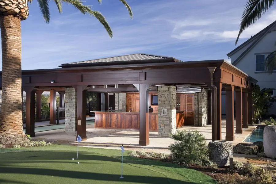 Picture of  Beneath the serene canopy of palm trees, Ryan & Ryan Construction, Inc. skillfully crafts an elegant outdoor pavilion, highlighting their commitment to quality outcomes. Consistently achieving the Highest in Quality rating, they transform spaces with precision and artistry. Copyright ©2025 Diamond Certified Resource.

 - Ryan & Ryan Construction, Inc.