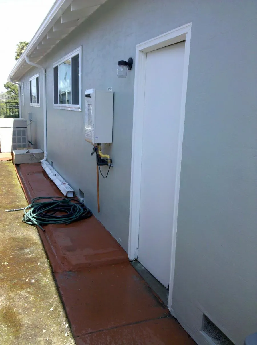 Picture of The simplicity of an exterior plumbing installation by Benjamin Franklin Plumbing hints at meticulous attention to detail, ensuring high customer satisfaction ratings. Copyright ©2025 Diamond Certified Resource

 - Benjamin Franklin Plumbing