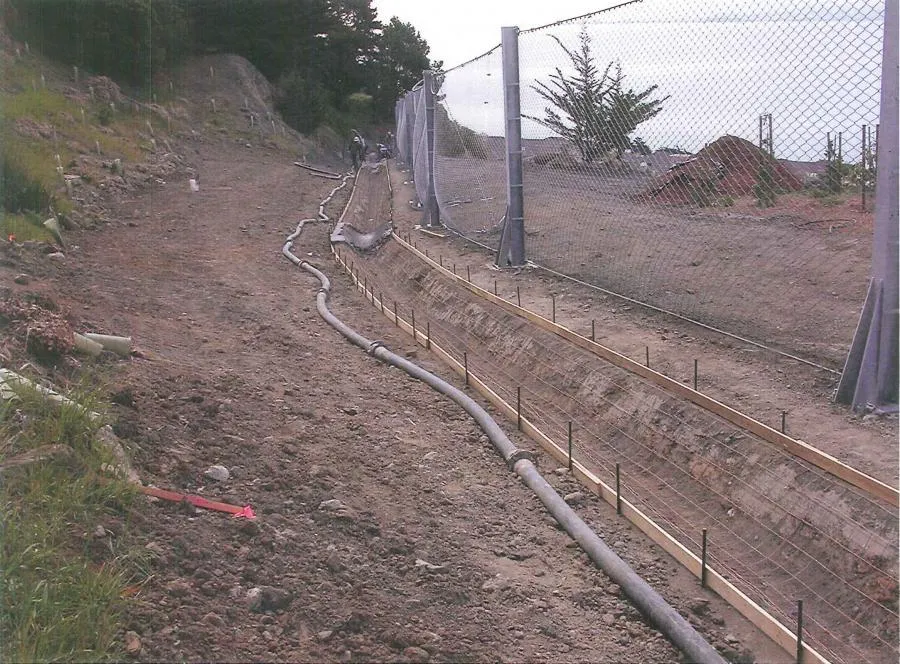 Picture of  Engineered Soil Repairs, Inc. progresses on stabilizing a hillside, showcasing their commitment to quality outcomes. A meticulous trench underlines their focus on achieving high customer satisfaction ratings. Copyright ©2025 Diamond Certified Resource.

 - Engineered Soil Repairs, Inc.