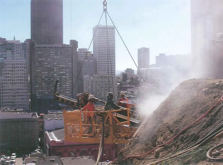 Picture of  Amid the urban skyline, Engineered Soil Repairs, Inc. navigates complex heights, demonstrating their focus on quality outcomes as they secure hillside foundations. Copyright ©2025 Diamond Certified Resource.

 - Engineered Soil Repairs, Inc.