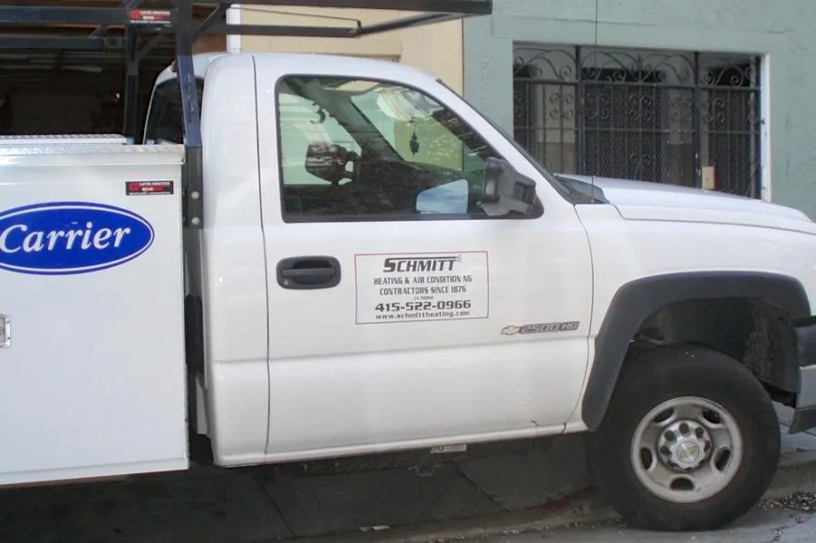 Picture of  A Schmitt Heating Company, Inc. service truck is parked, ready for another day of delivering top-rated quality service. Known for consistently achieving a Highest in Quality rating, the company ensures customer satisfaction in every project. Copyright ©2025 Diamond Certified Resource.

 - Schmitt Heating Company, Inc.