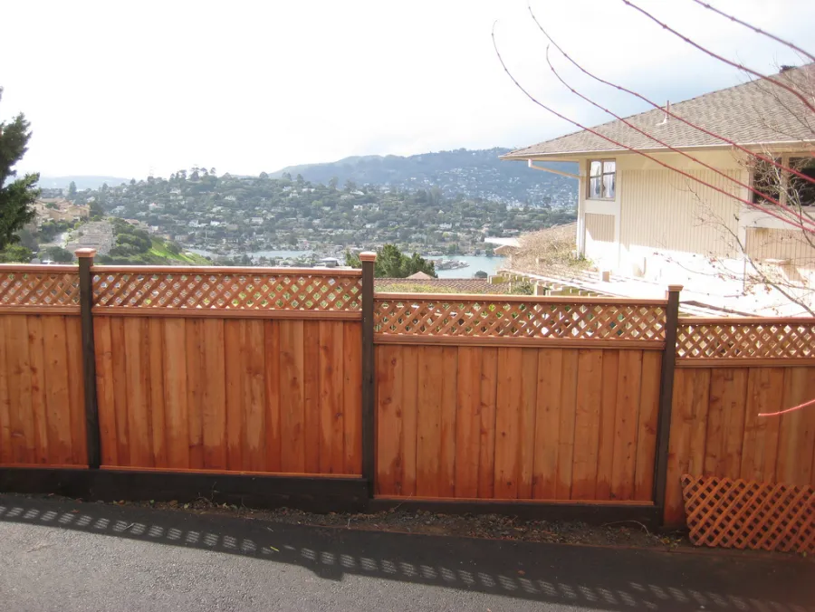 Picture of In the serene landscape overlooking a hillside community, California Fencing's craftsmanship stands tall, a testament to their focus on quality outcomes. Copyright ©2025 Diamond Certified Resource - California Fencing