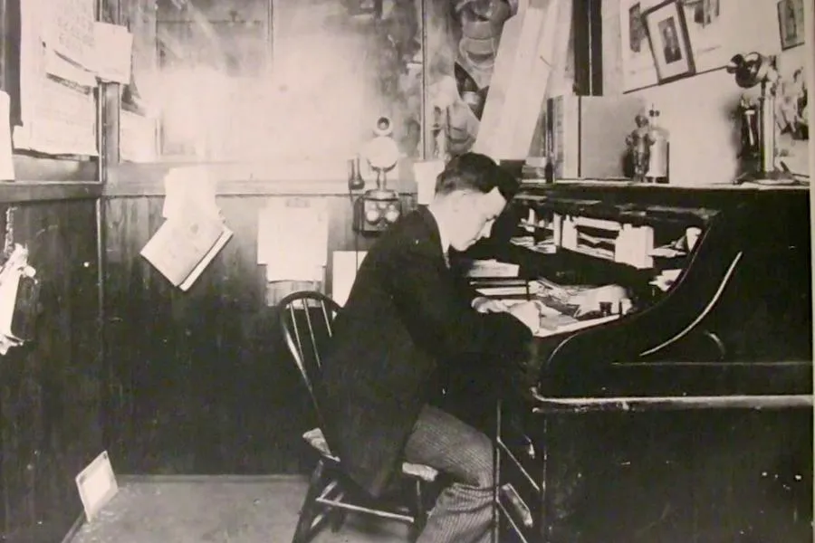 Picture of  In a vintage office space, a dedicated worker at Schmitt Heating Company, Inc. meticulously records details, reflecting the company’s focus on quality outcomes. Copyright ©2025 Diamond Certified Resource.

 - Schmitt Heating Company, Inc.