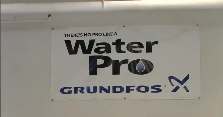 Picture of A banner adorned with the phrase "There's no pro like a Water Pro" and the Grundfos logo subtly underlines Jerry and Don's Yager Pump and Well Service's commitment to excellence. The company earned Diamond Certified for consistently achieving a Highest in Quality rating. Copyright ©2025 Diamond Certified Resource - Jerry & Don's Yager Pump & Well Service