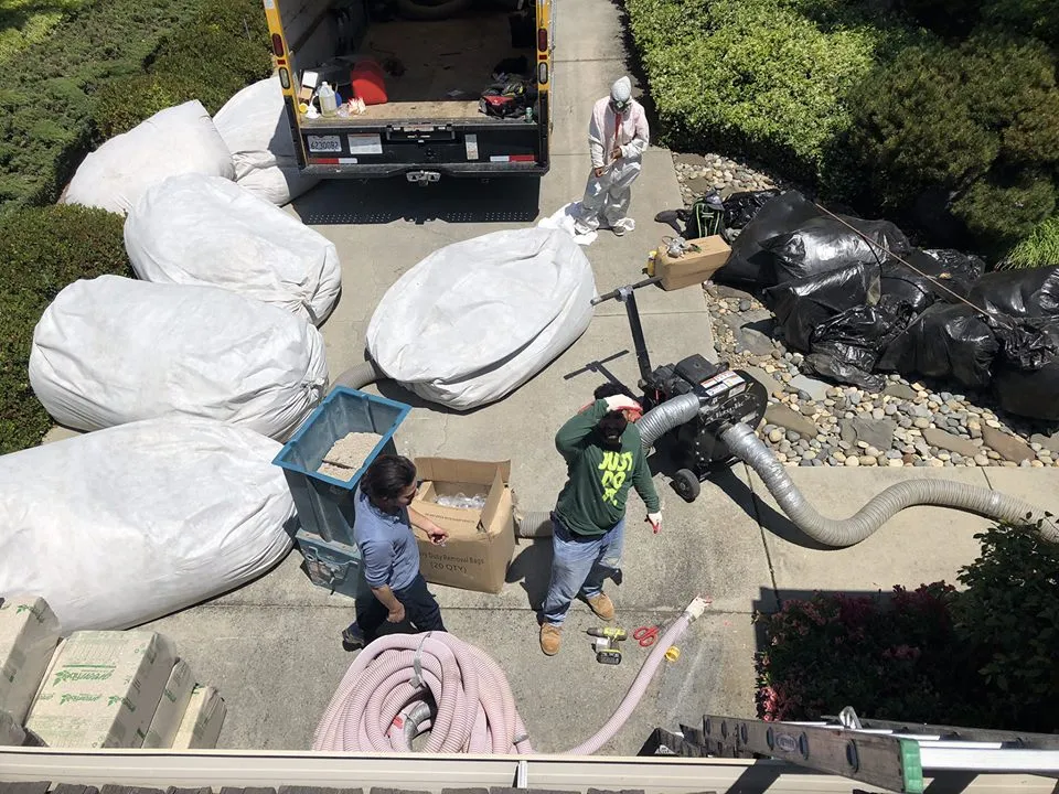 Picture of Attic Pros demonstrates its commitment to quality outcomes as team members prepare for an insulation installation, ensuring high customer satisfaction. This hands-on expertise highlights why the company consistently achieves a Highest in Quality rating. Copyright ©2025 Diamond Certified Resource

 - Attic Pros