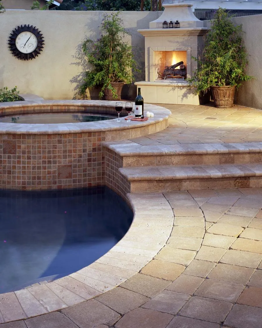 Picture of  A tranquil evening setting showcases the refined craftsmanship of Black Diamond Paver Stones & Landscape, Inc. The warm glow of the fire invites relaxation, embodying the company’s commitment to quality outcomes. Copyright ©2025 Diamond Certified Resource.

 - Black Diamond Paver Stones & Landscape, Inc.